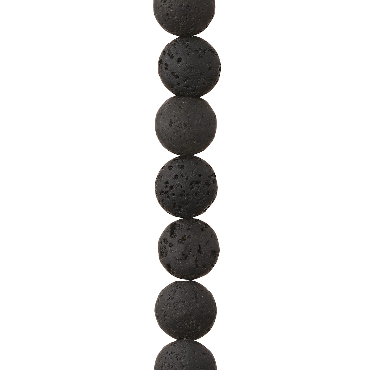 Black Lava Stone Lentil Beads, 12mm by Bead Landing™